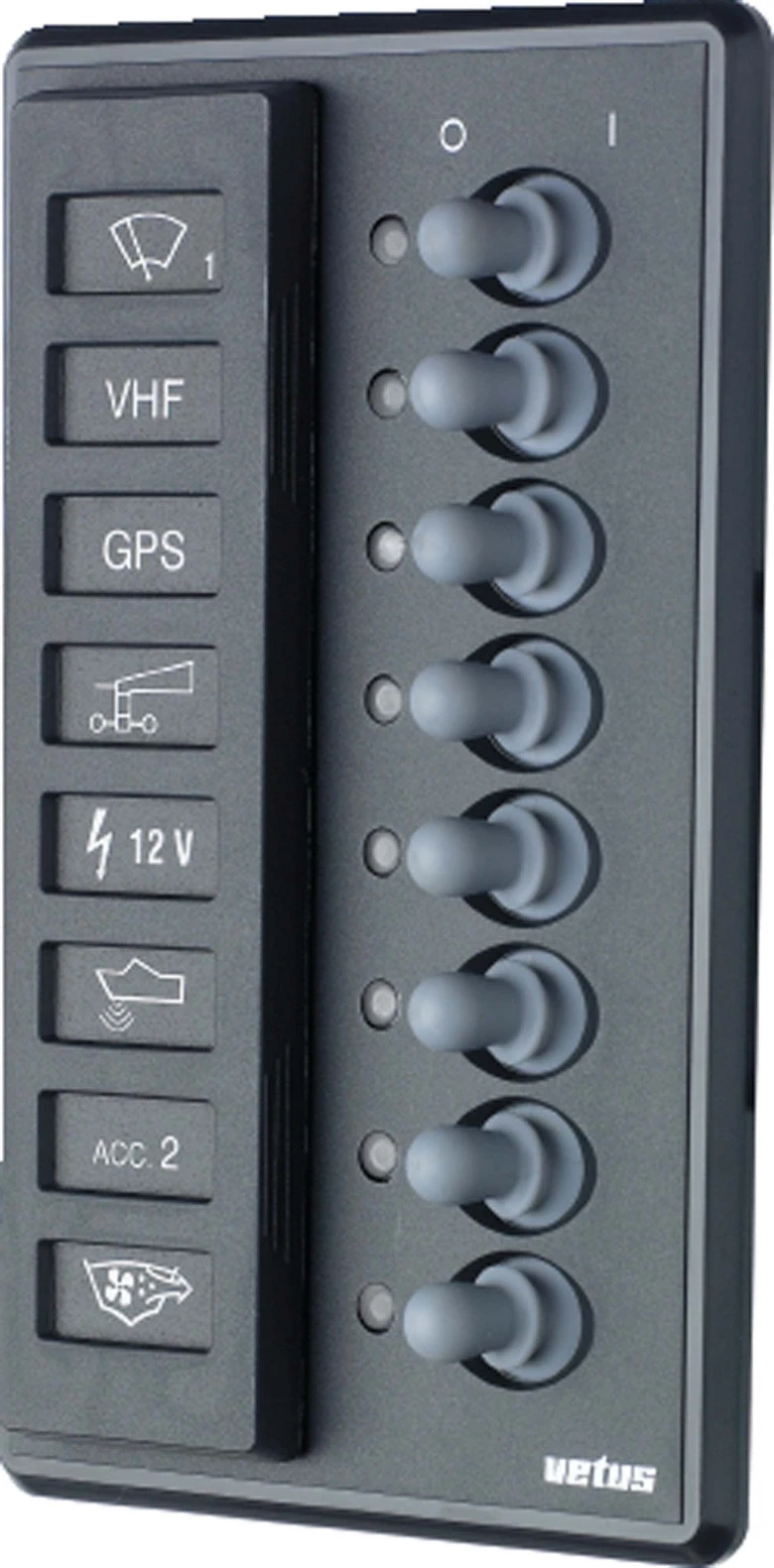 VETUS elpanel med 8 kontakter